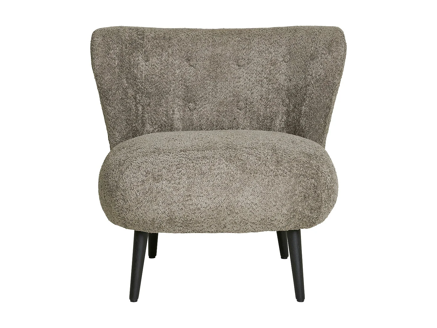 Fauteuil marron en tissu bouclette BERLIN