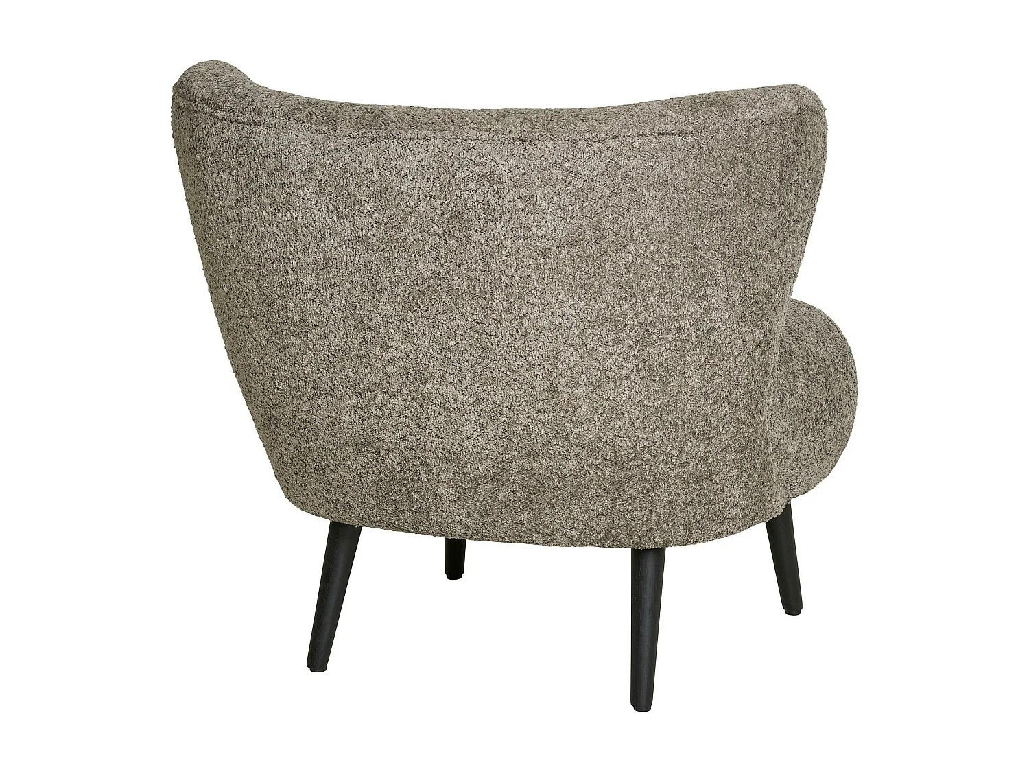 Fauteuil marron en tissu bouclette BERLIN