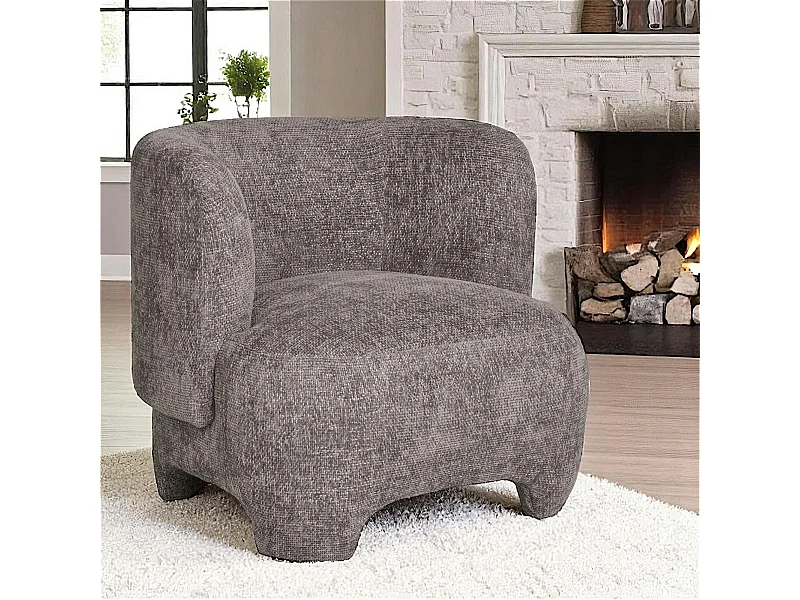 Gros fauteuil design gris BERLIN