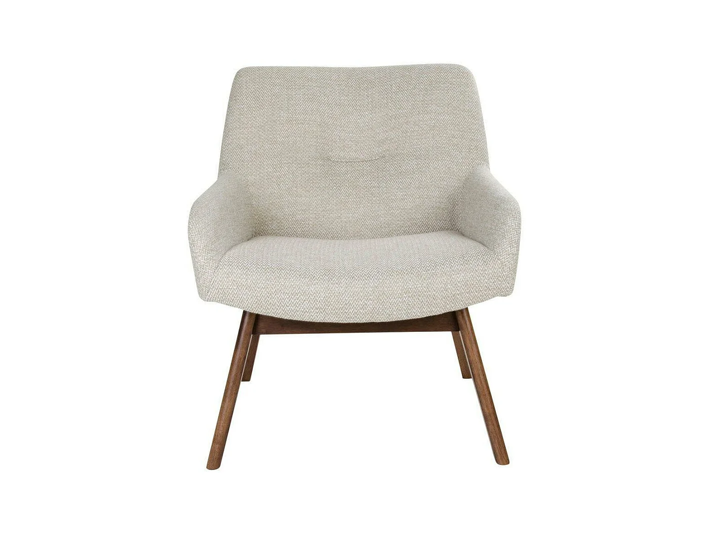 Fauteuil beige sable avec structure en bois de noyer BERLIN