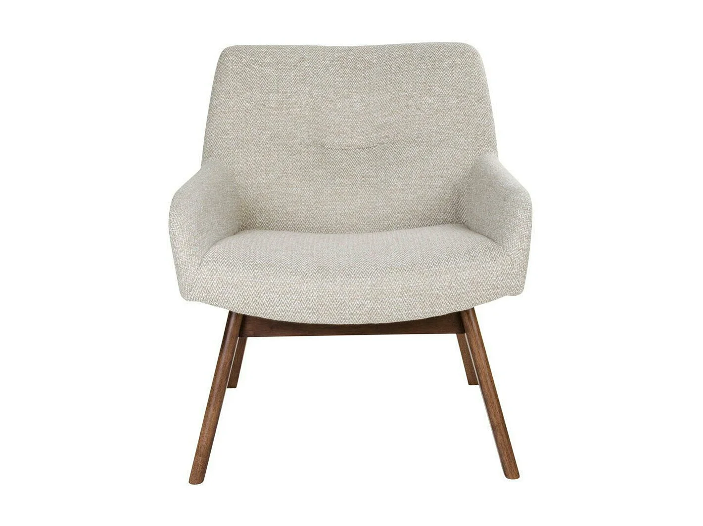 Fauteuil beige sable avec structure en bois de noyer BERLIN