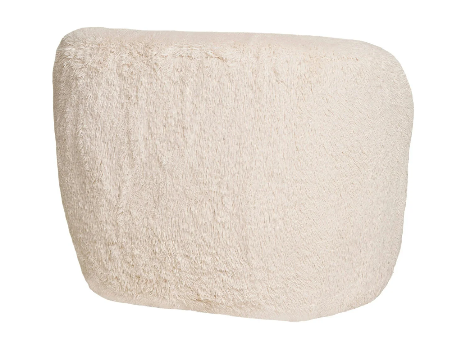 Gros fauteuil en fausse fourrure, couleur blanc cassé BERLIN