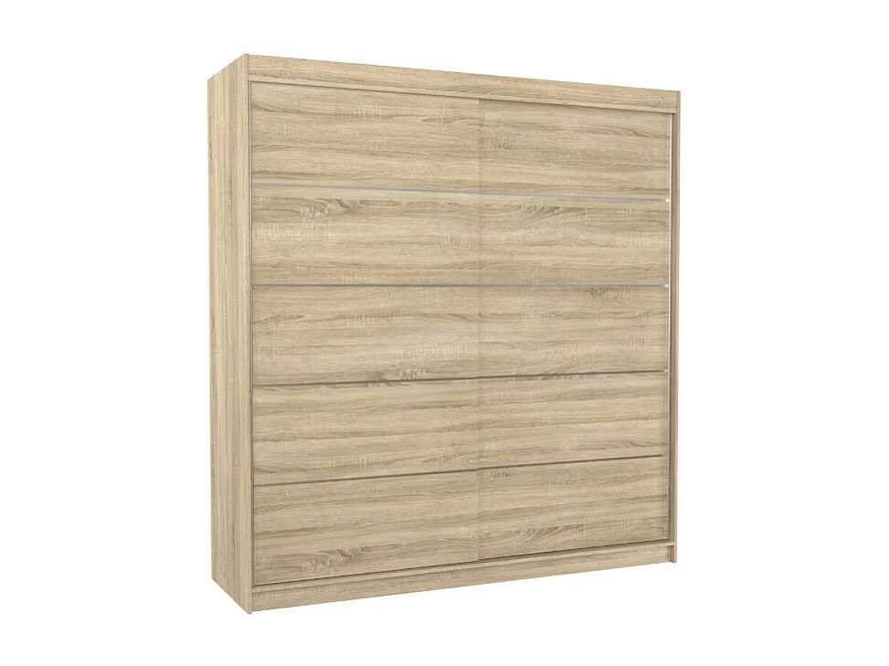 Kleiderschrank Polna (200cm)/Schiebetüren/Sonoma