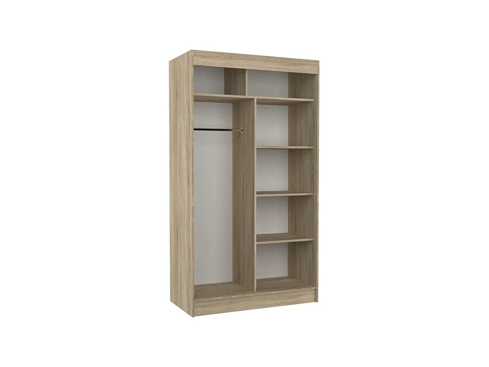 Armadio Kiran (120cm)/Specchio/Ante scorrevoli/Beige