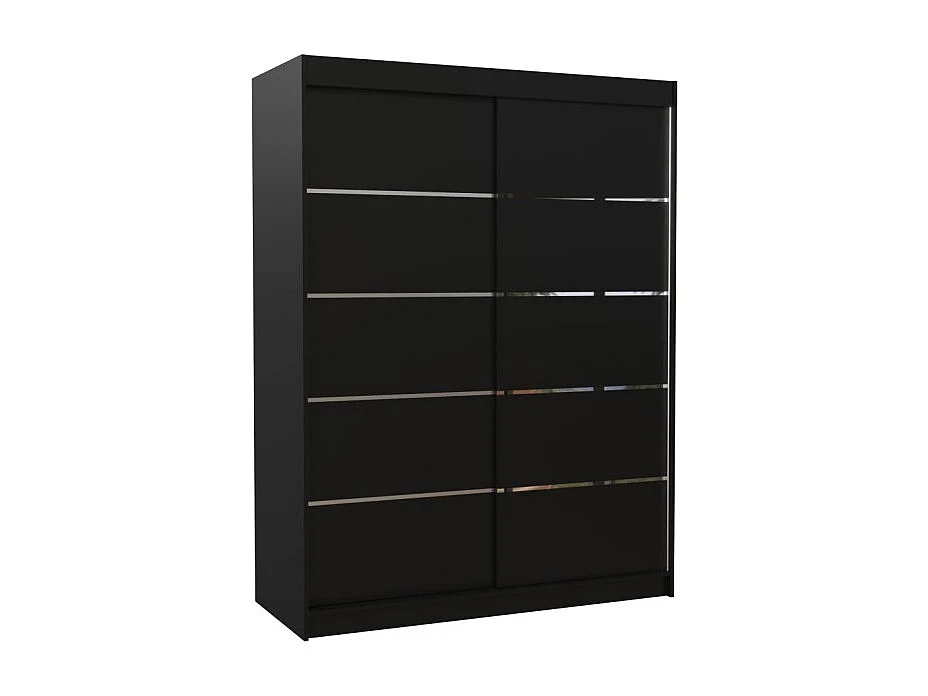 Armoire Soro (150cm)/portes coulissantes/Noir