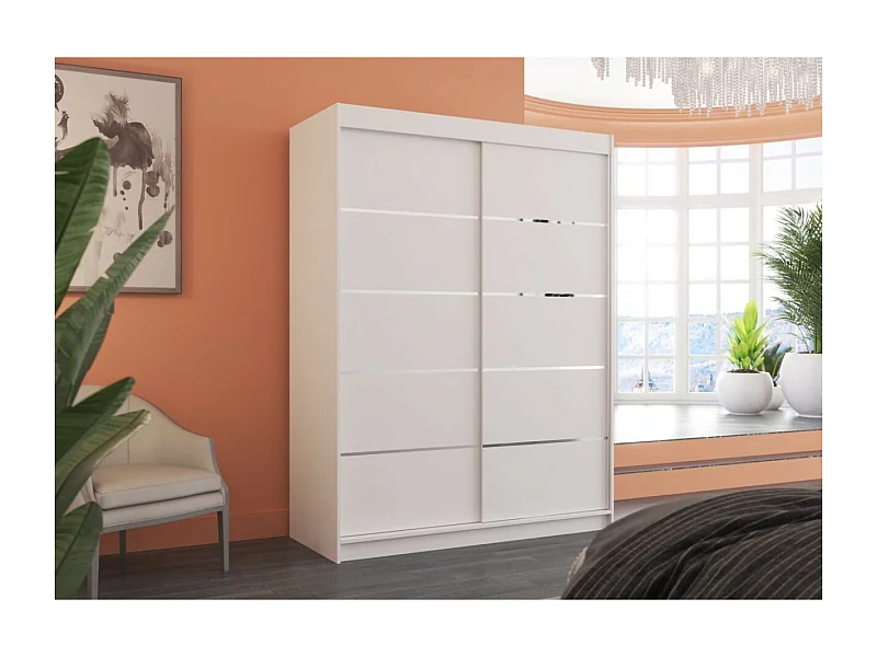 Armoire Soro (150cm)/portes coulissantes/Blanc