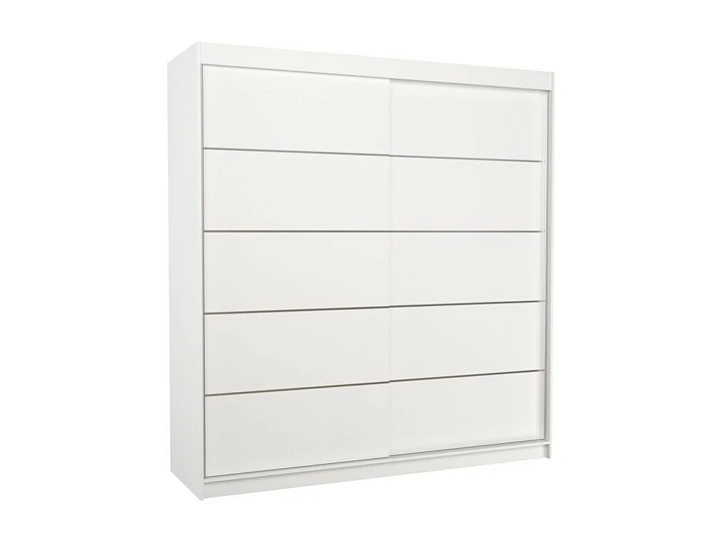 Kleiderschrank Polna (200cm)/Schiebetüren/Weiss