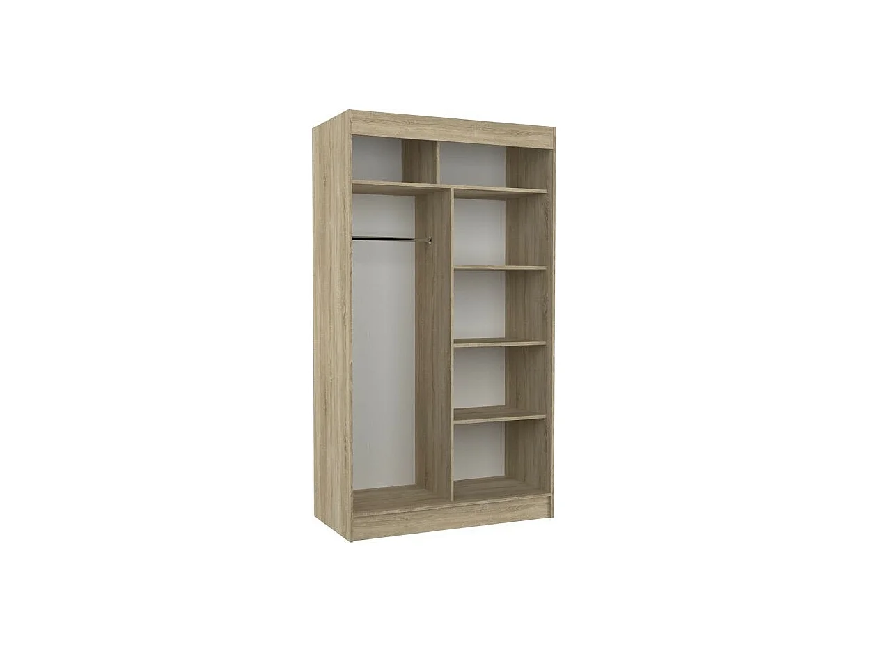 Armadio Thora (120cm)/Specchio/Ante scorrevoli/Beige