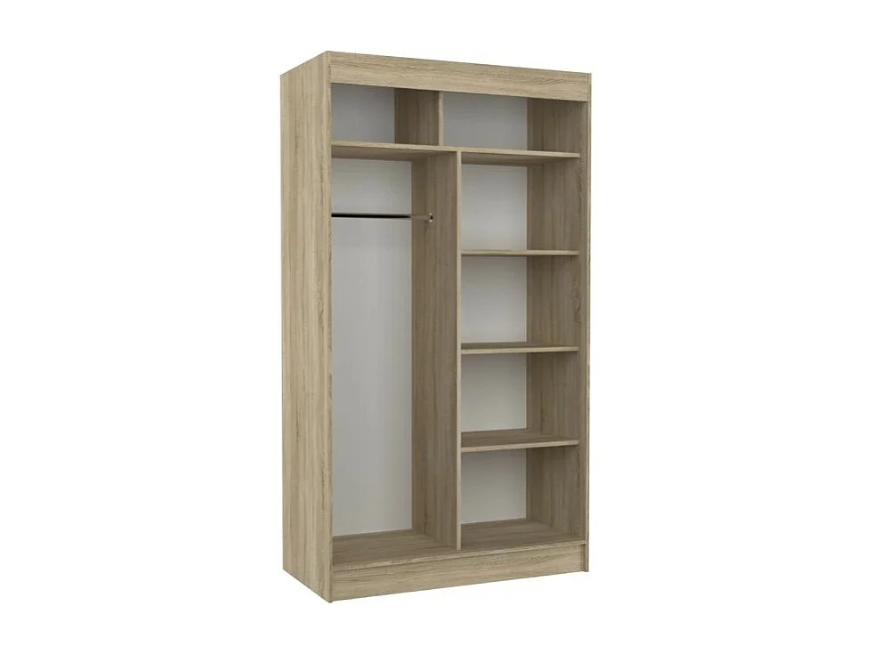 Armadio Thora (120cm)/Specchio/Ante scorrevoli/Beige