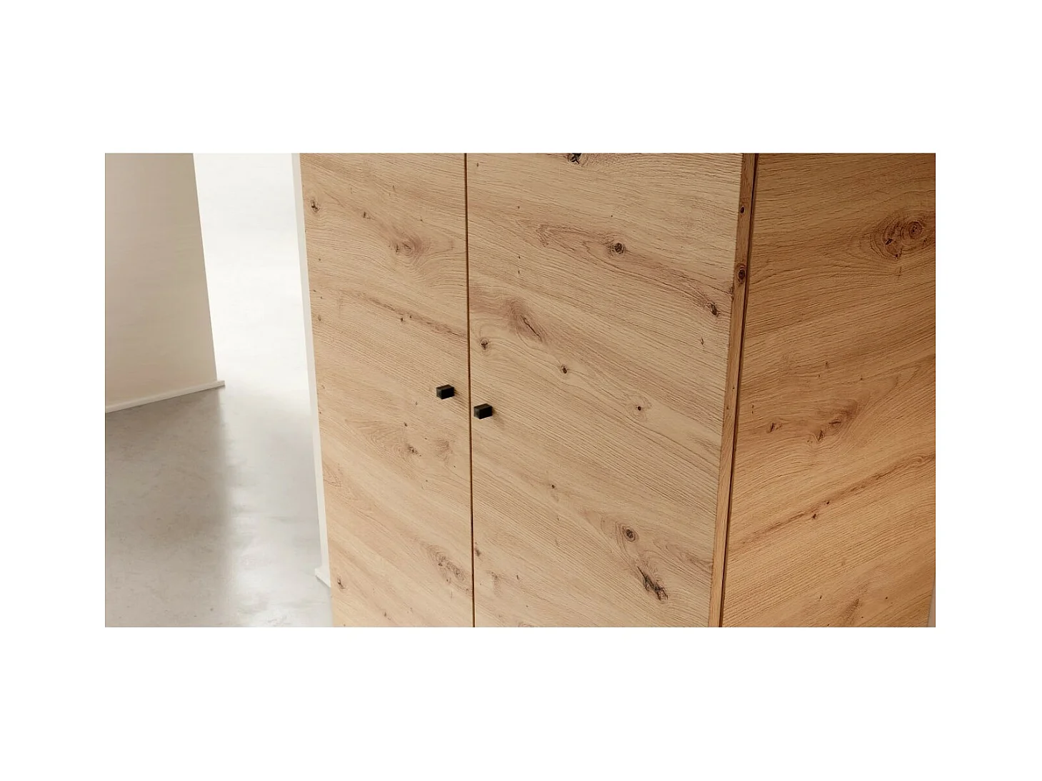 Armoire Evy (80 cm)/Portes battantes/Marron artisanal