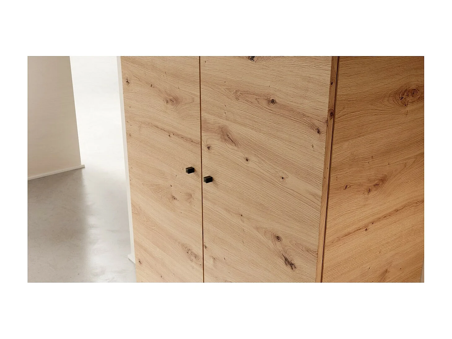 Armadio Evy (80 cm)/Ante a battente/Marrone artigianale