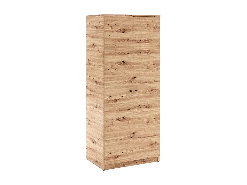 Kleiderschrank Evy (80cm)/Drehtüren/Artisan-Braun