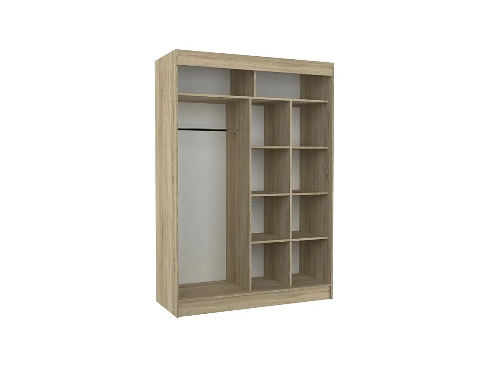 Armadio Kiran (150cm)/Specchio/Ante scorrevoli/Sonoma
