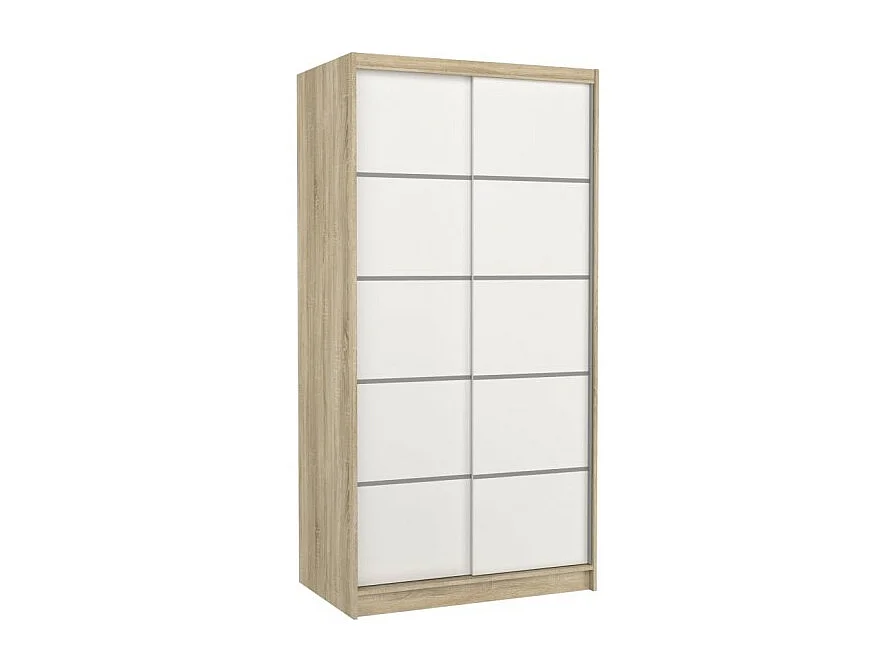Armoire Olea (100cm)/portes coulissantes/Sonoma&Blanc
