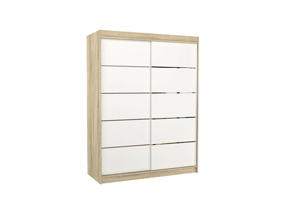 Armoire Soro (150cm)/portes coulissantes/Sonoma&Blanc