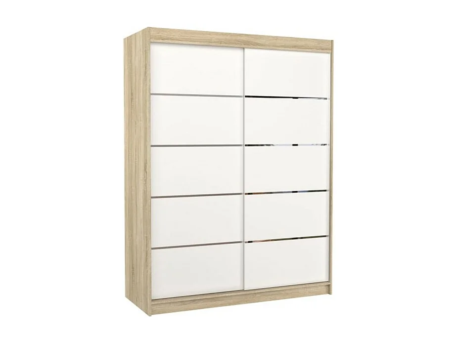 Armoire Soro (150cm)/portes coulissantes/Sonoma&Blanc