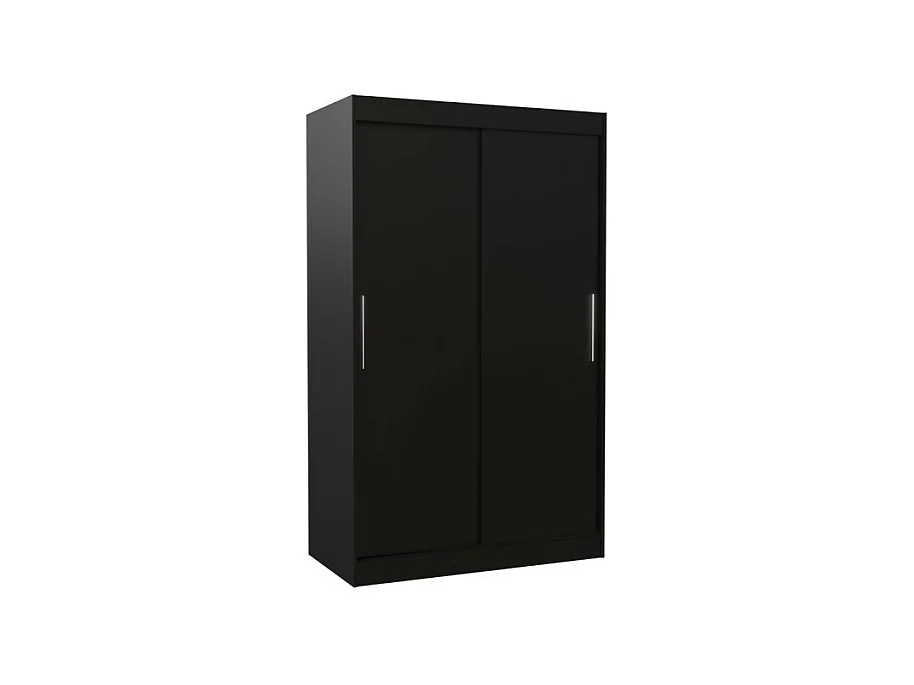 Armoire Ronn (120cm)/portes coulissantes/Noir