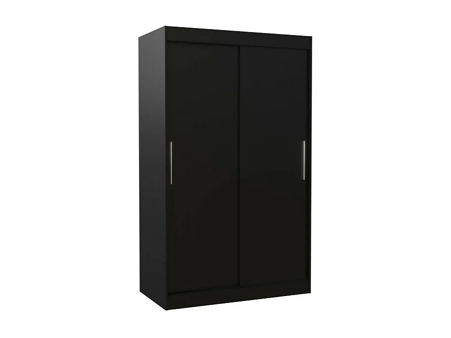 Armoire Ronn (120cm)/portes coulissantes/Noir