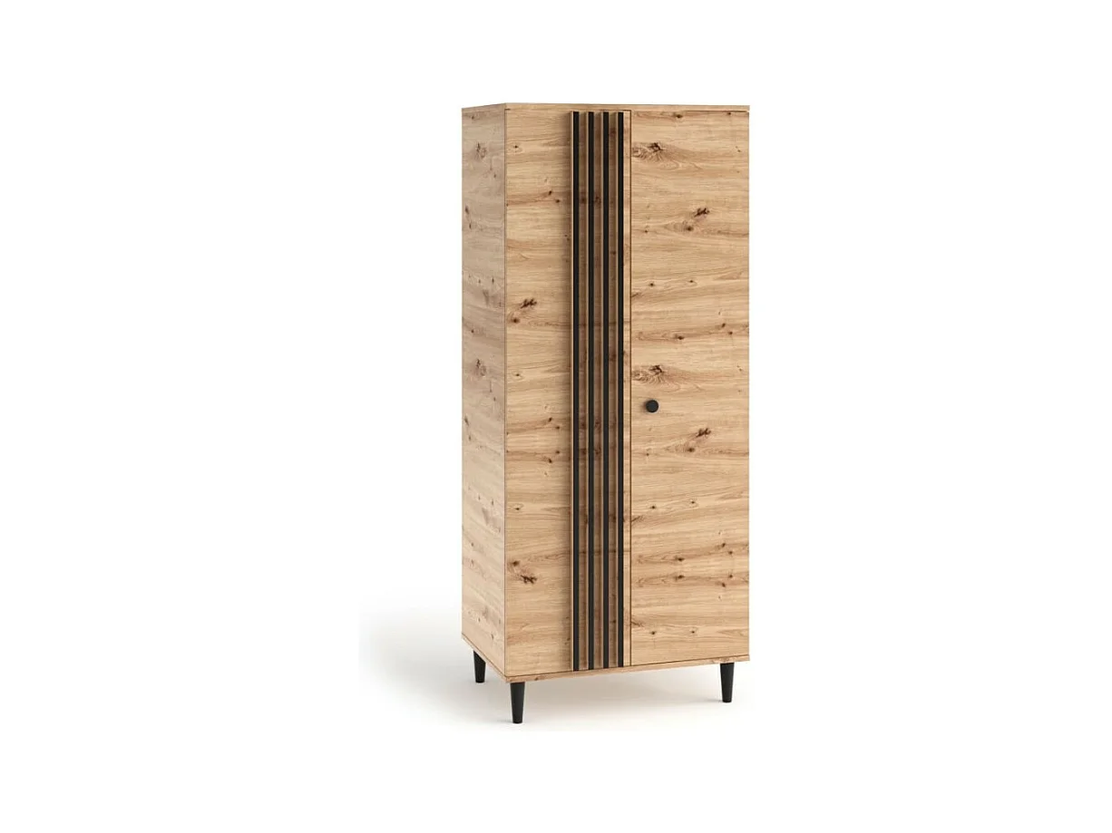 Armoire Lavinia (80 cm) Portes battantes/Marron artisanal