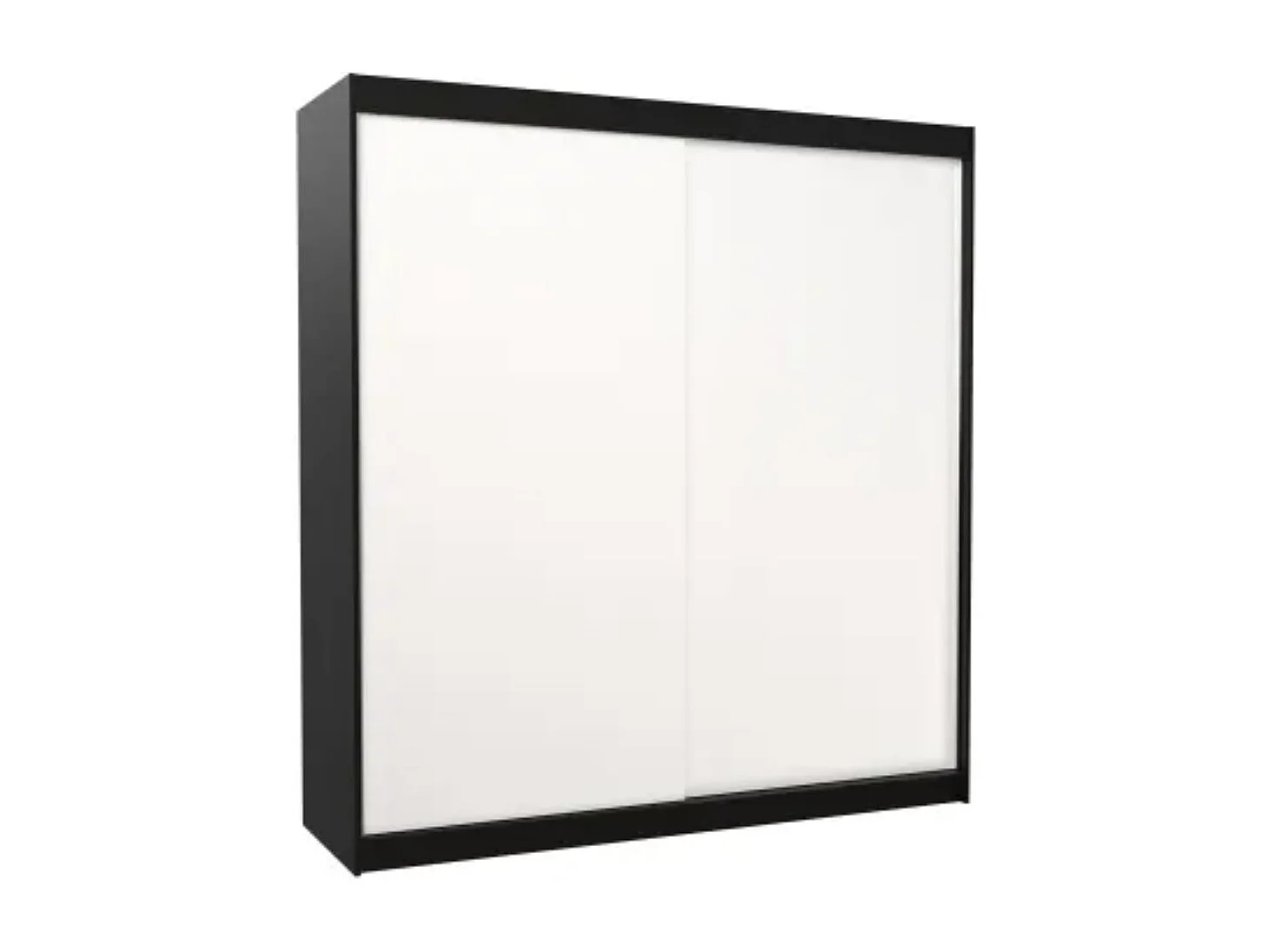 Armoire de chambre d'adulte TERIKA 200cm – Grande capacité-Noir/Blanc