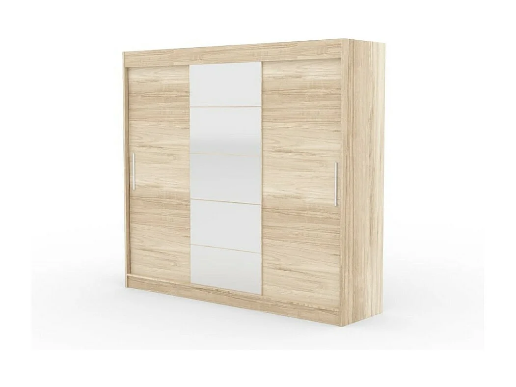 Armadio Wingo (235cm)/ante scorrevoli/specchio/Sonoma