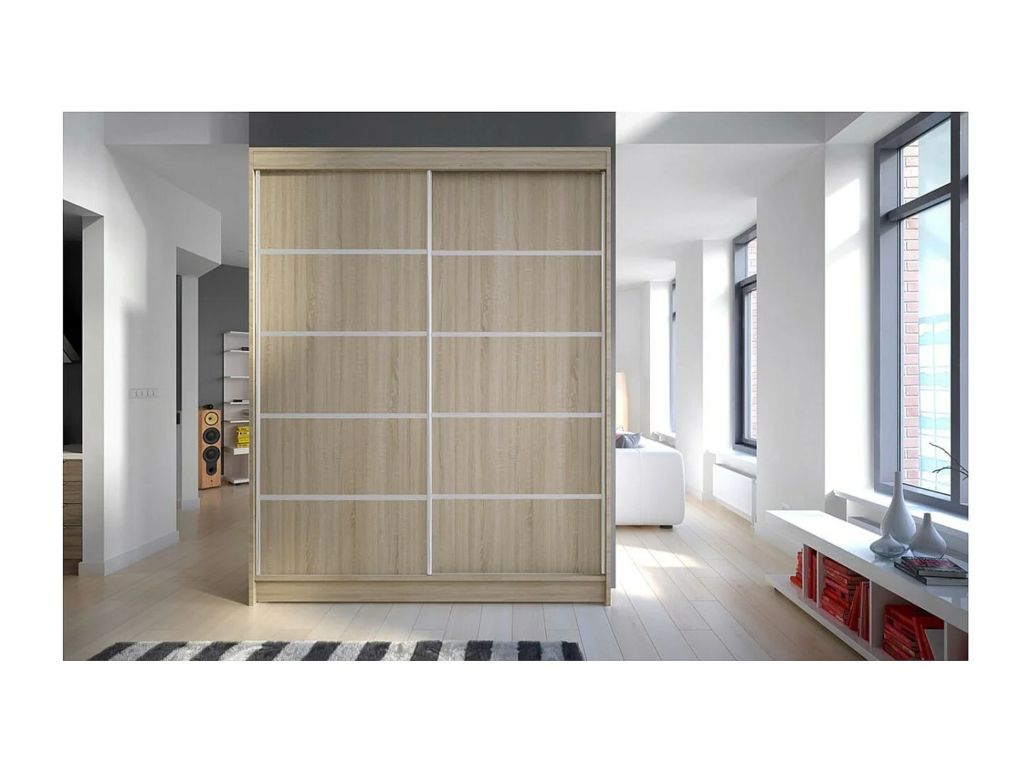 Armoire Soro (150cm)/portes coulissantes/Sonoma