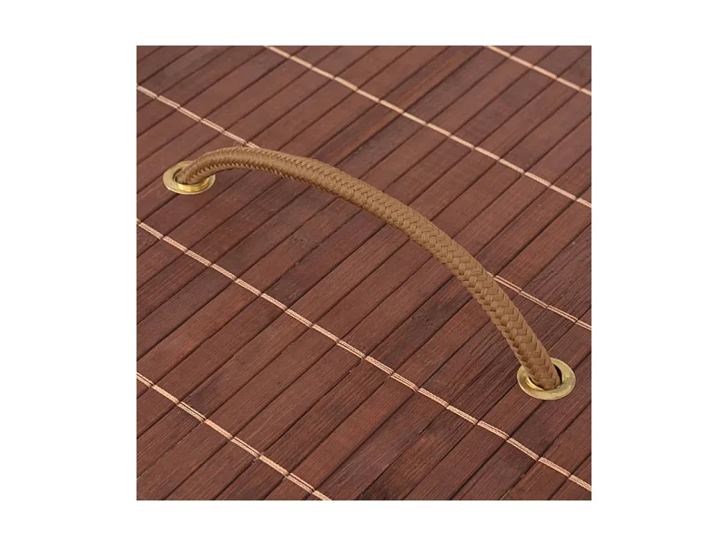 Bambus-Wäschekorb Rechteckig Braun