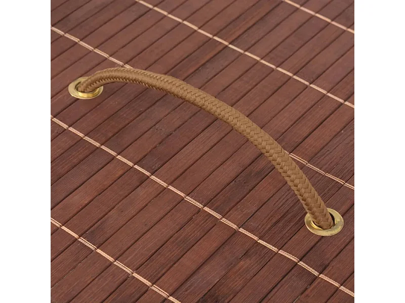 Panier à linge rectangulaire Bambou Marron