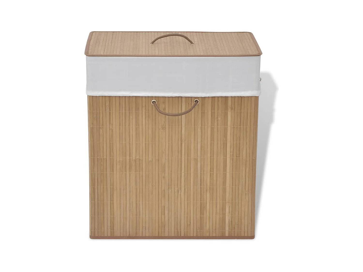 Panier à linge rectangulaire Bambou Naturel
