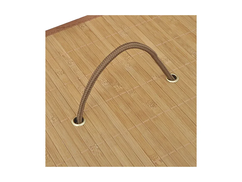 Panier à linge rectangulaire Bambou Naturel