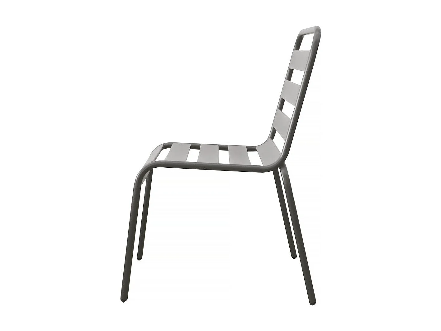 Lot de 2 chaises de jardin en métal empilables "Bilbao" - Taupe