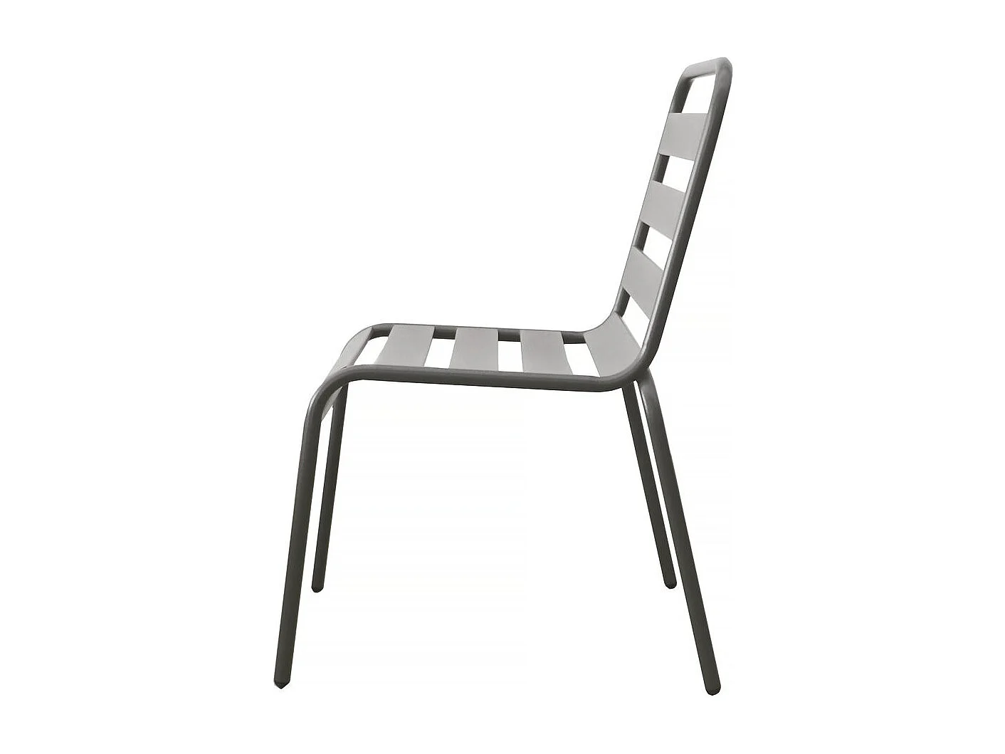 Lot de 2 chaises de jardin en métal empilables "Bilbao" - Taupe