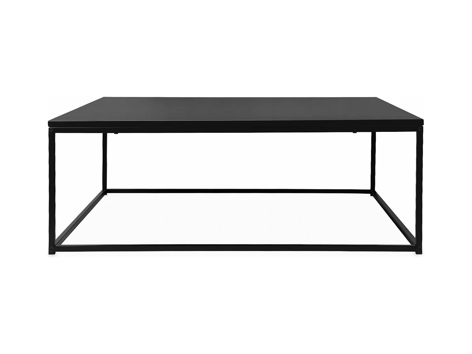 Mesa de centro baja de metal negro