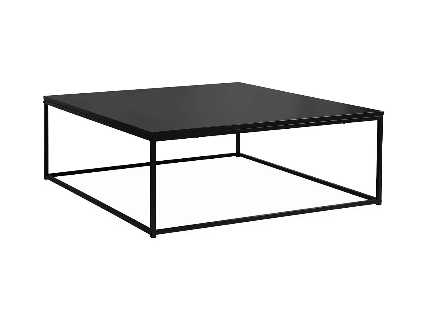 Table basse. Industrielle. structure métal noir. L 100 x l 100 x H 36cm