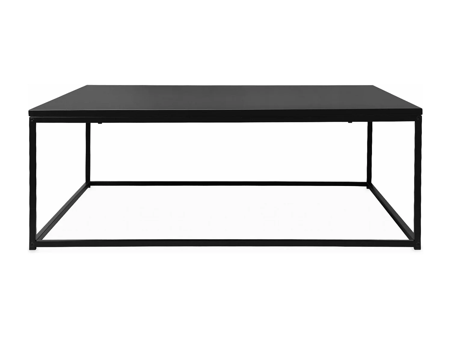Table basse. Industrielle. structure métal noir. L 100 x l 100 x H 36cm