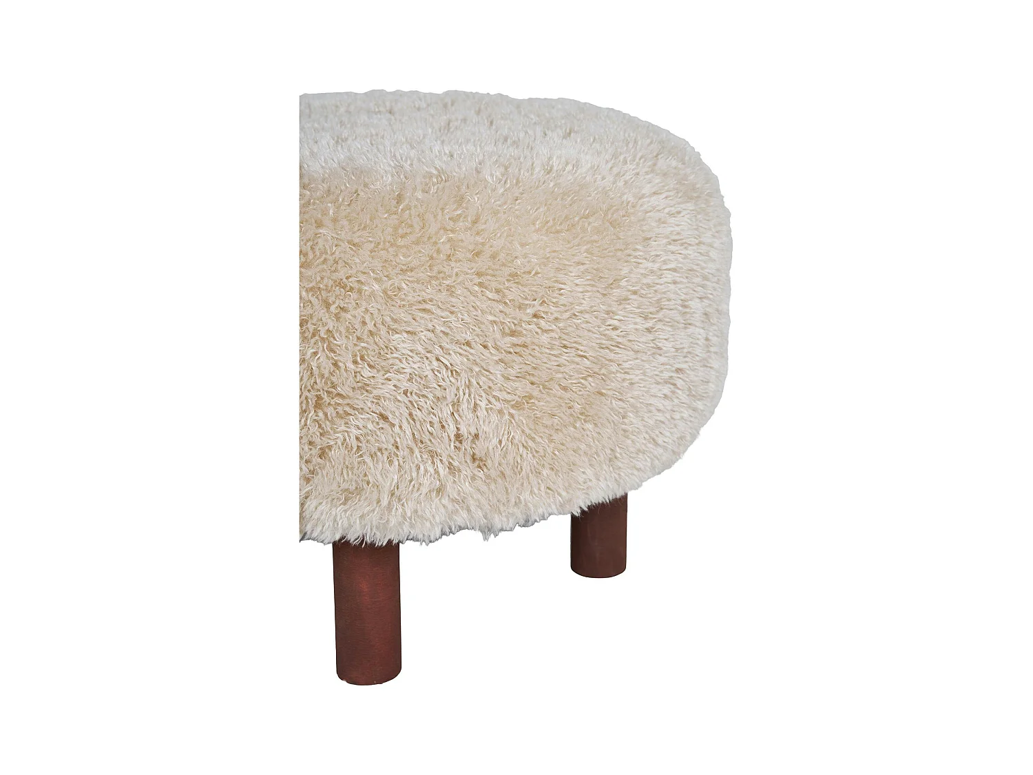 Pouf rond marron clair BERLIN