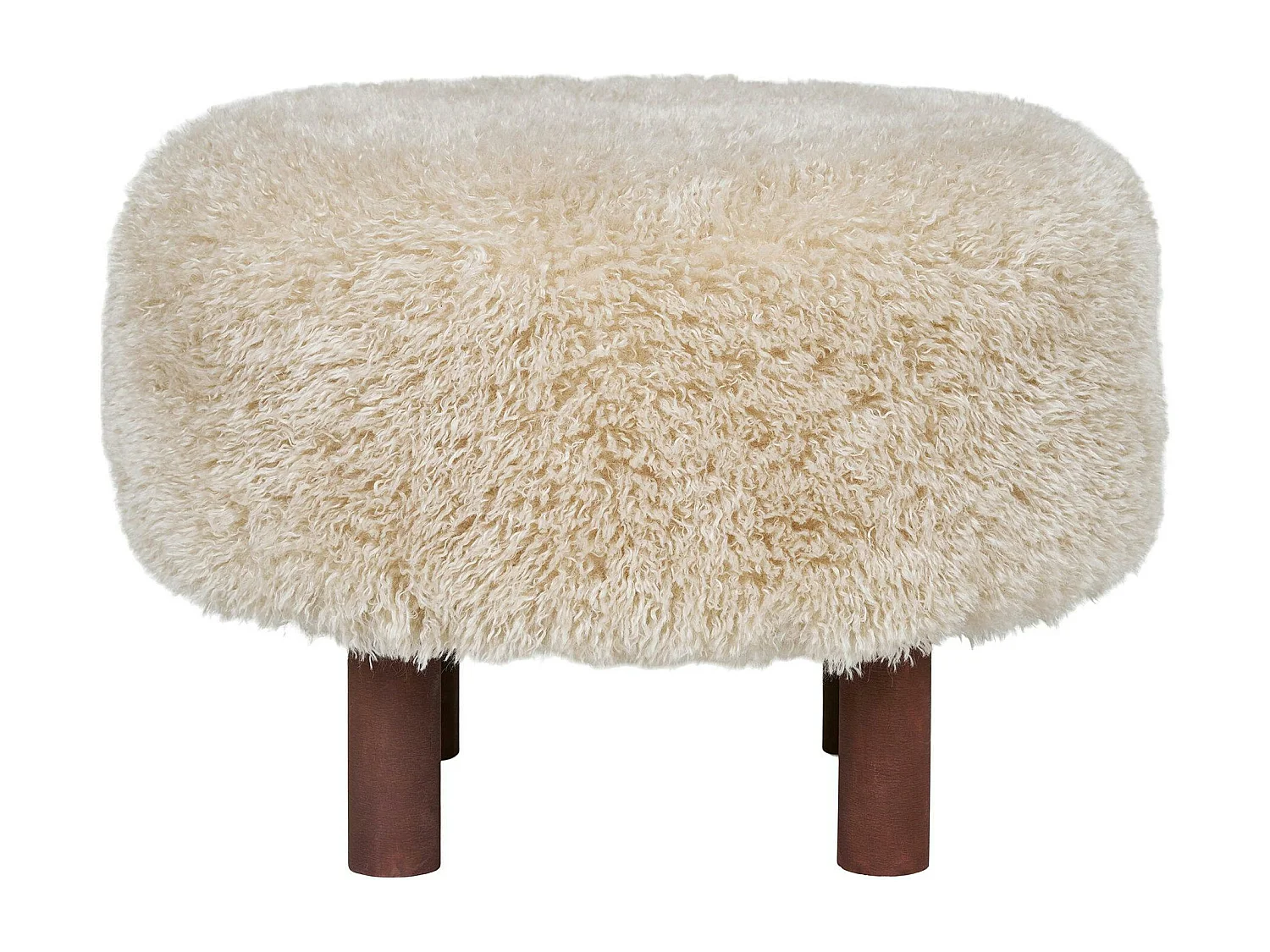 Pouf rond marron clair BERLIN