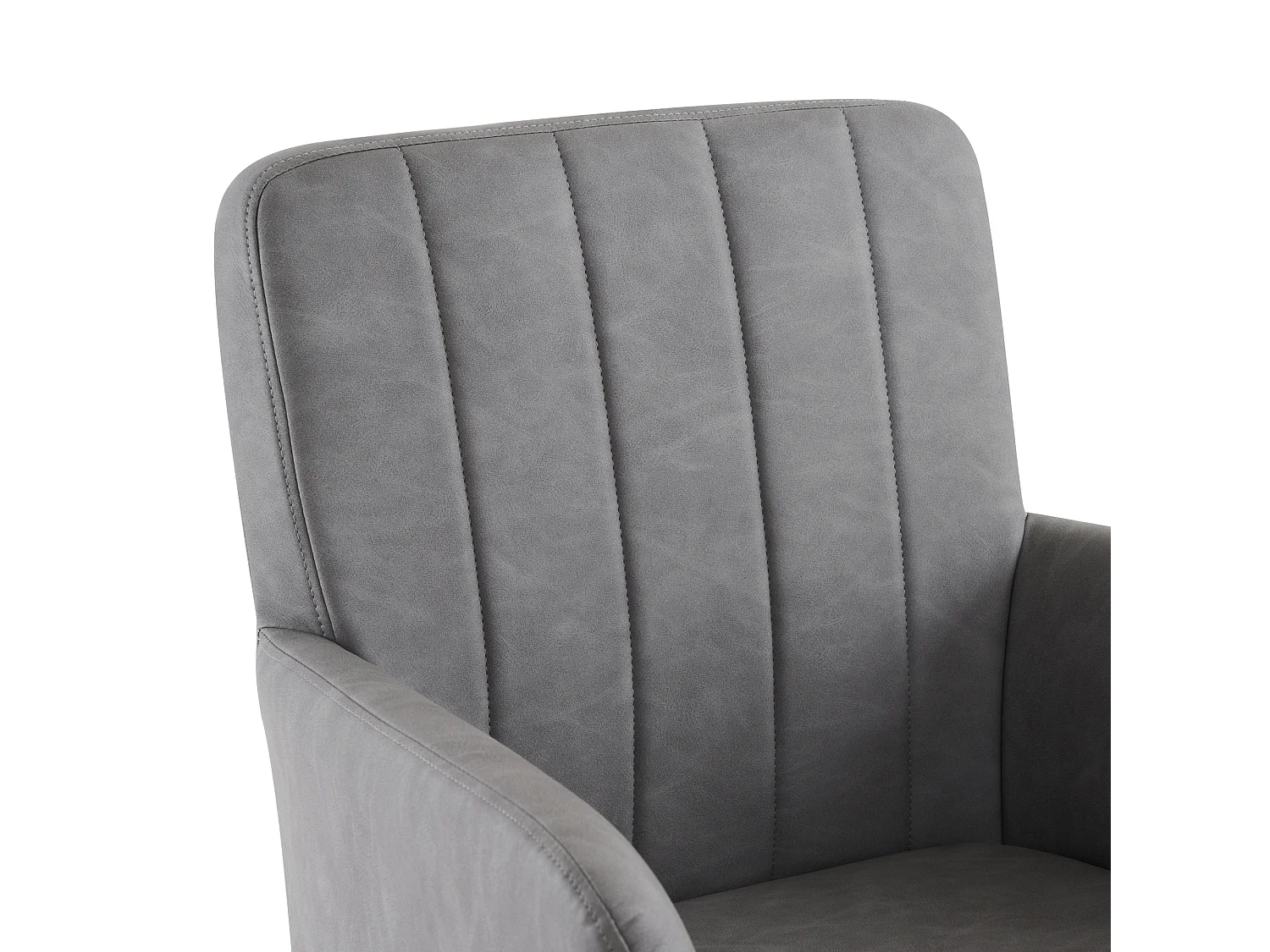 Lot de 2 Chaises cantilever, en PU gris