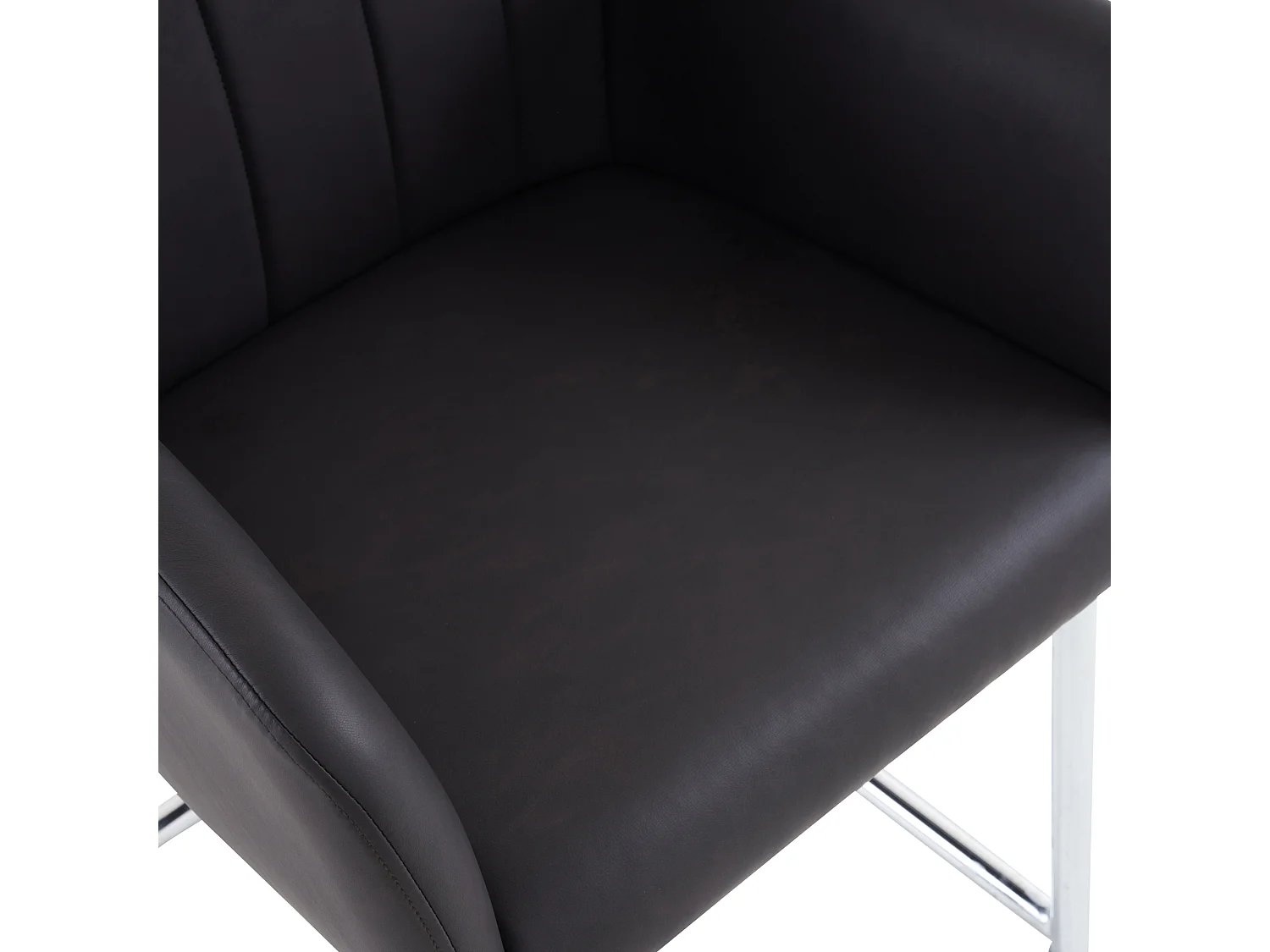 Lot de 2 Chaises cantilever, en PU noir