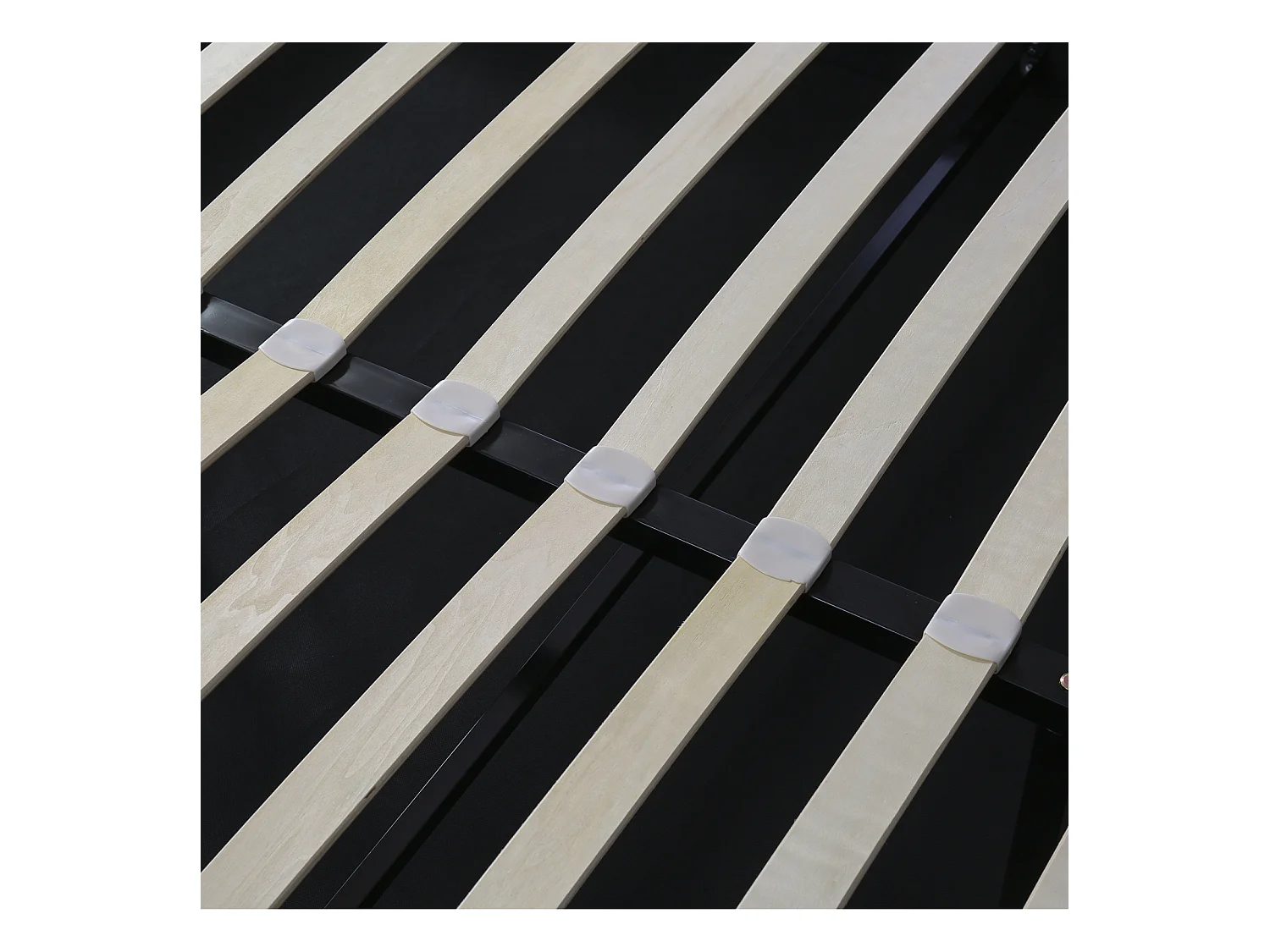 Lit rembourré en forme d'oreille double rangée de rivets flanelle, bouton couture tête et pieds, lit double 160 * 200 fonction hydraulique lit lit base en tissu