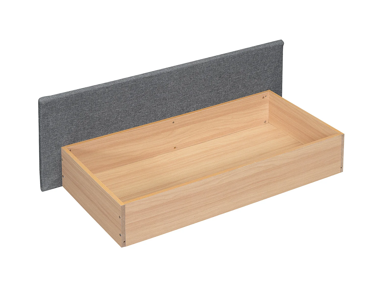 Lit rembourré, 140 x 200 cm, sans matelas, lampe LED télécommandée APP, lit avec tiroirs, prise de courant et USB, rangement intégré, linge de maison, gris