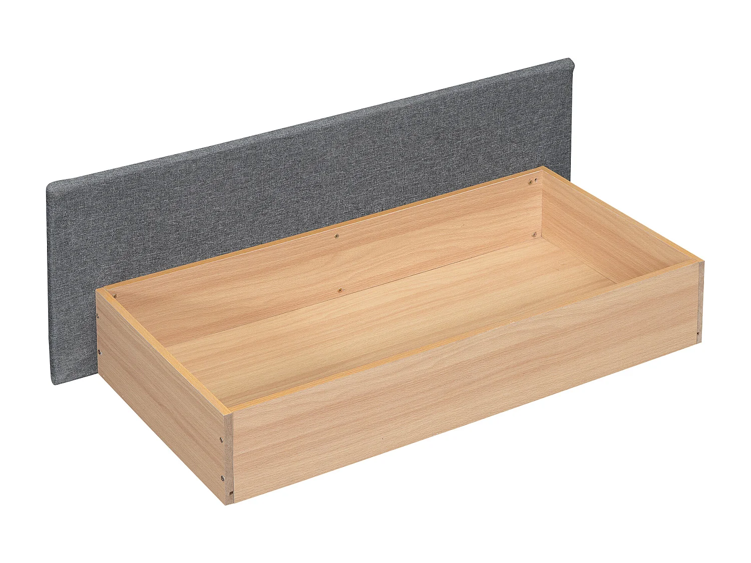 Lit rembourré, 140 x 200 cm, sans matelas, lampe LED télécommandée APP, lit avec tiroirs, prise de courant et USB, rangement intégré, linge de maison, gris