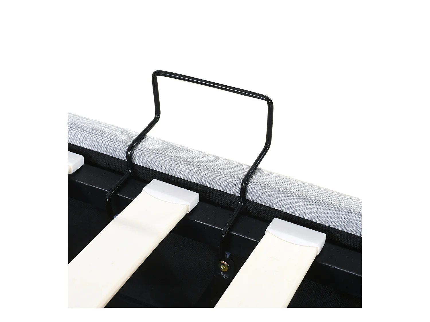 Lit enfant lit rembourré 90x200 cm, lit de rangement hydraulique, lit mezzanine en lin skinphile, gris