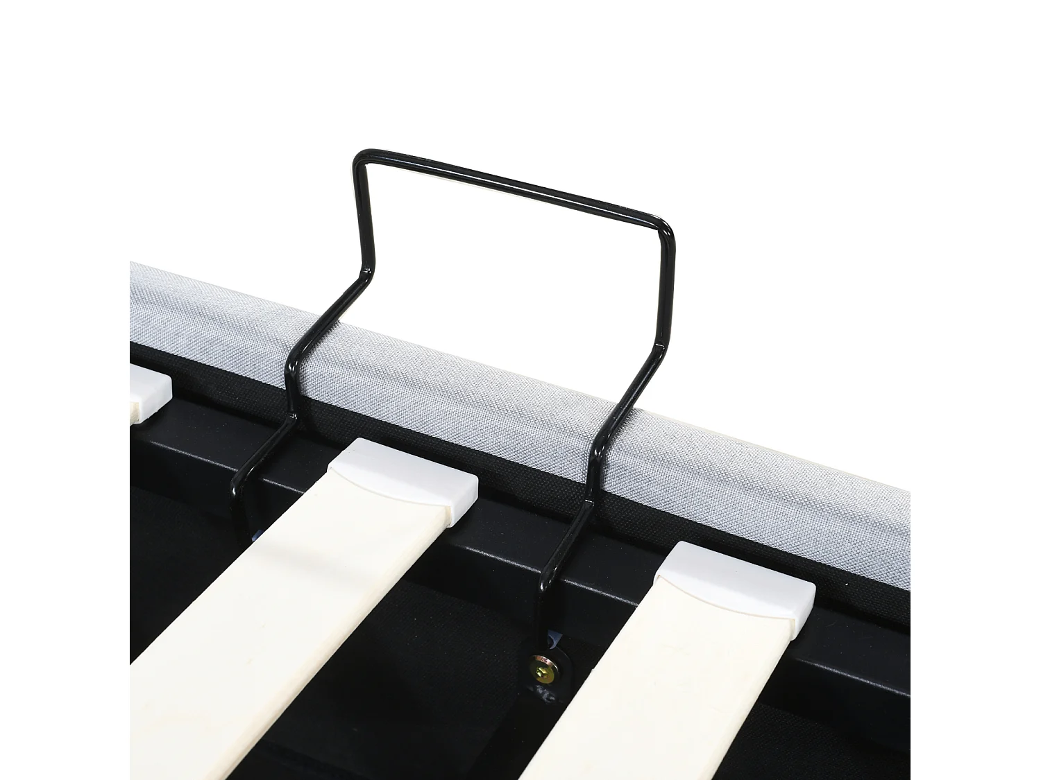 Lit enfant lit rembourré 90x200 cm, lit de rangement hydraulique, lit mezzanine en lin skinphile, gris