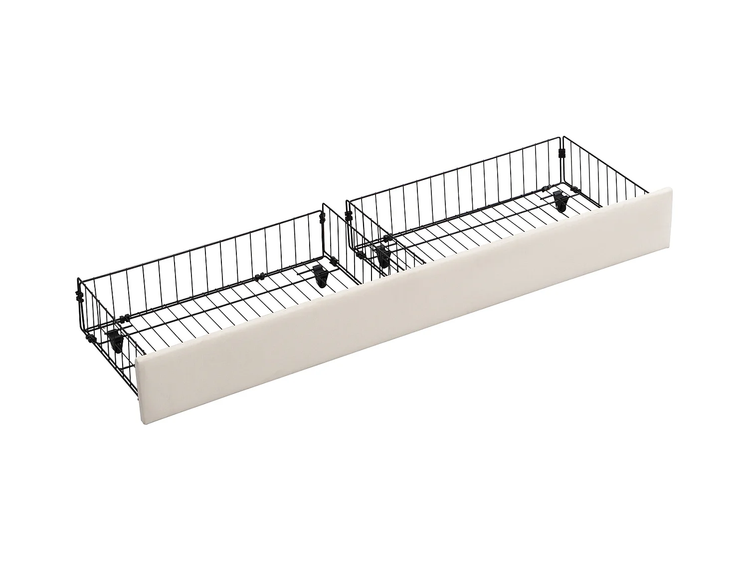 Lit avec boîte et tiroirs, tissu velours, lit rembourré, cadre à lattes, lit double, grand rangement, 180 x 200, beige