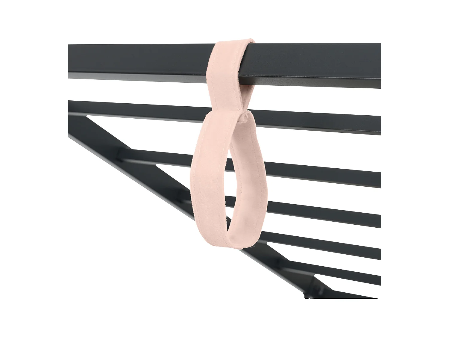 Lit coffre enfant 90x200cm, cadre en Métal, revêtement en velours rose, sans matelas