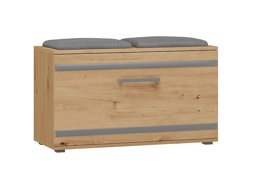 Szafka Opal | Dąb Artisan | 85x35x45 cm | Szafka na buty z siedziskiem