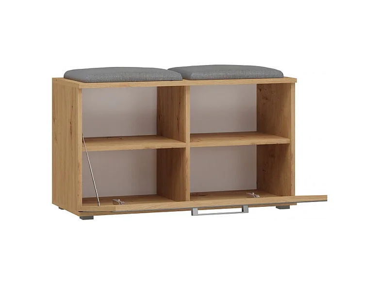 Szafka Opal | Dąb Artisan | 85x35x45 cm | Szafka na buty z siedziskiem