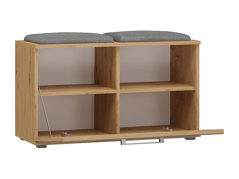 Szafka Opal | Dąb Artisan | 85x35x45 cm | Szafka na buty z siedziskiem