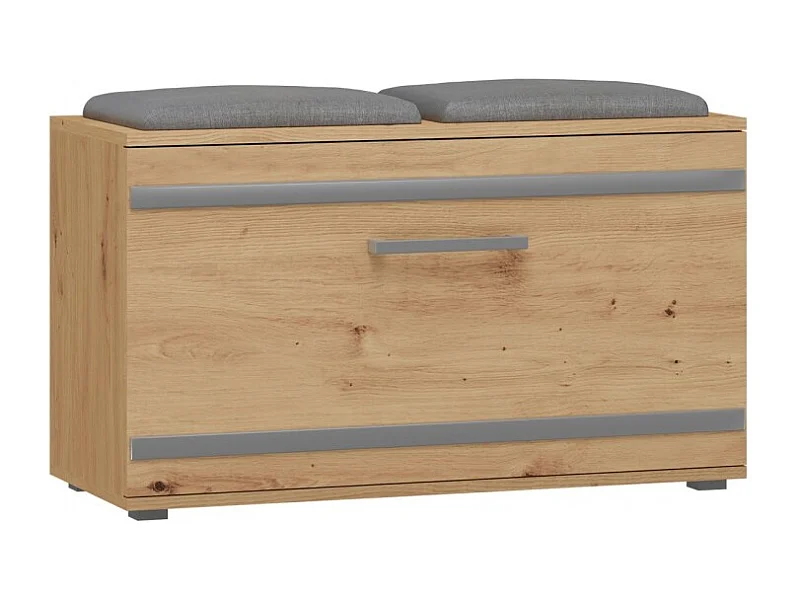 Szafka Opal | Dąb Artisan | 85x35x45 cm | Szafka na buty z siedziskiem